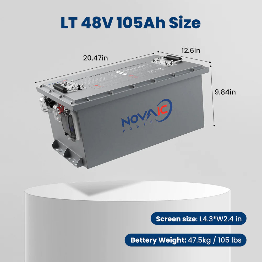 Novaic LT 48V 105Ah Lifepo4 Golf Cart Lithium Battery (like new) - Novaic