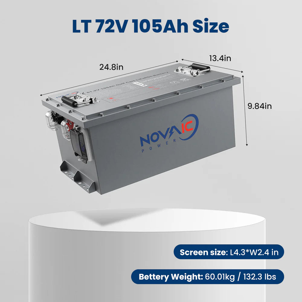 Novaic LT 72V 105Ah Lifepo4 Golf Cart Lithium Battery