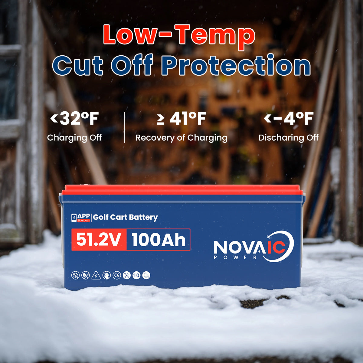 Novaic EC 48V 100Ah Lifepo4 Golf Cart Lithium Battery