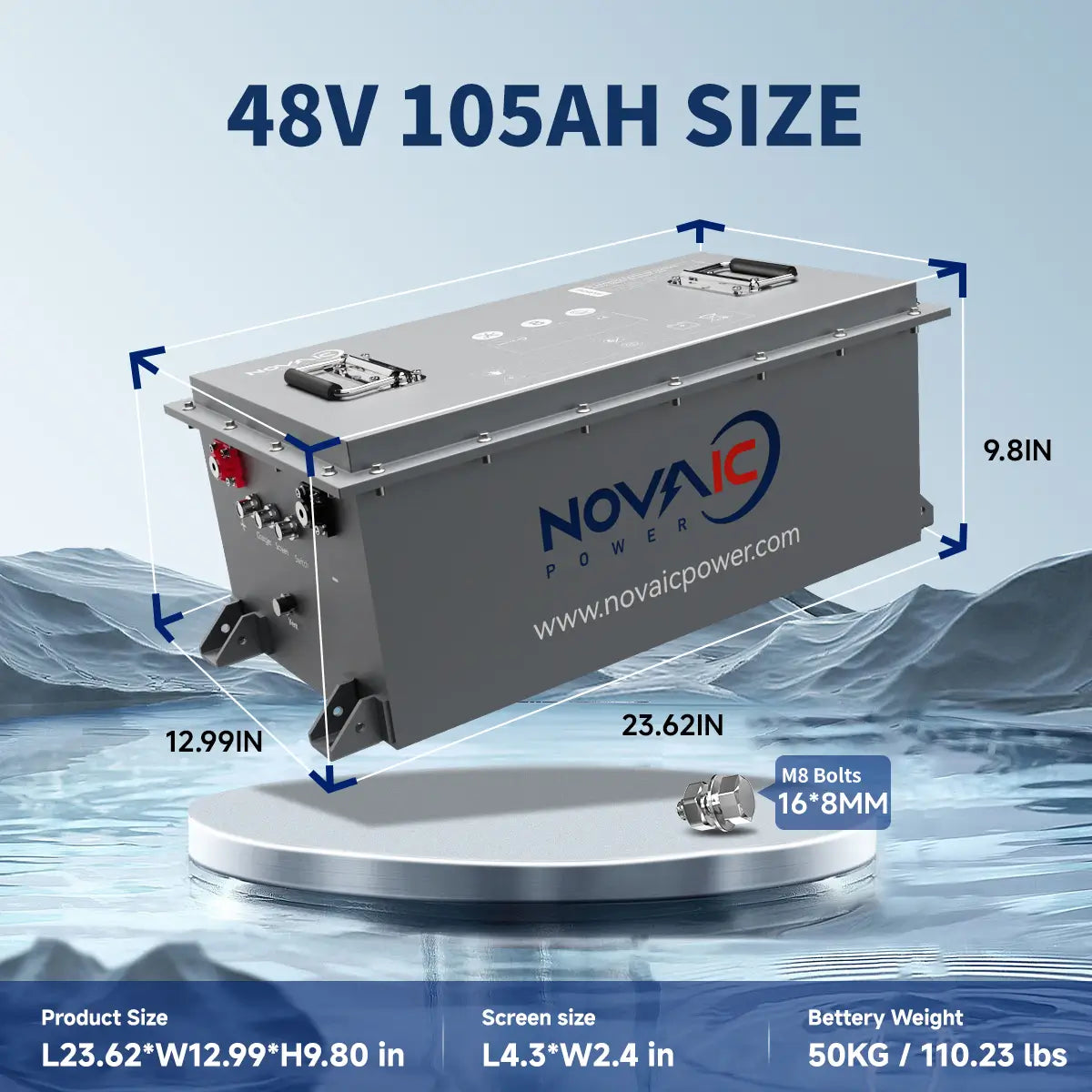🔥Novaic GR 48V 105Ah Lifepo4 Golf Cart Lithium Battery