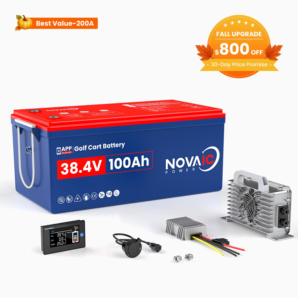 Novaic EC 36V 100Ah Lifepo4 Golf Cart  Lithium  Battery