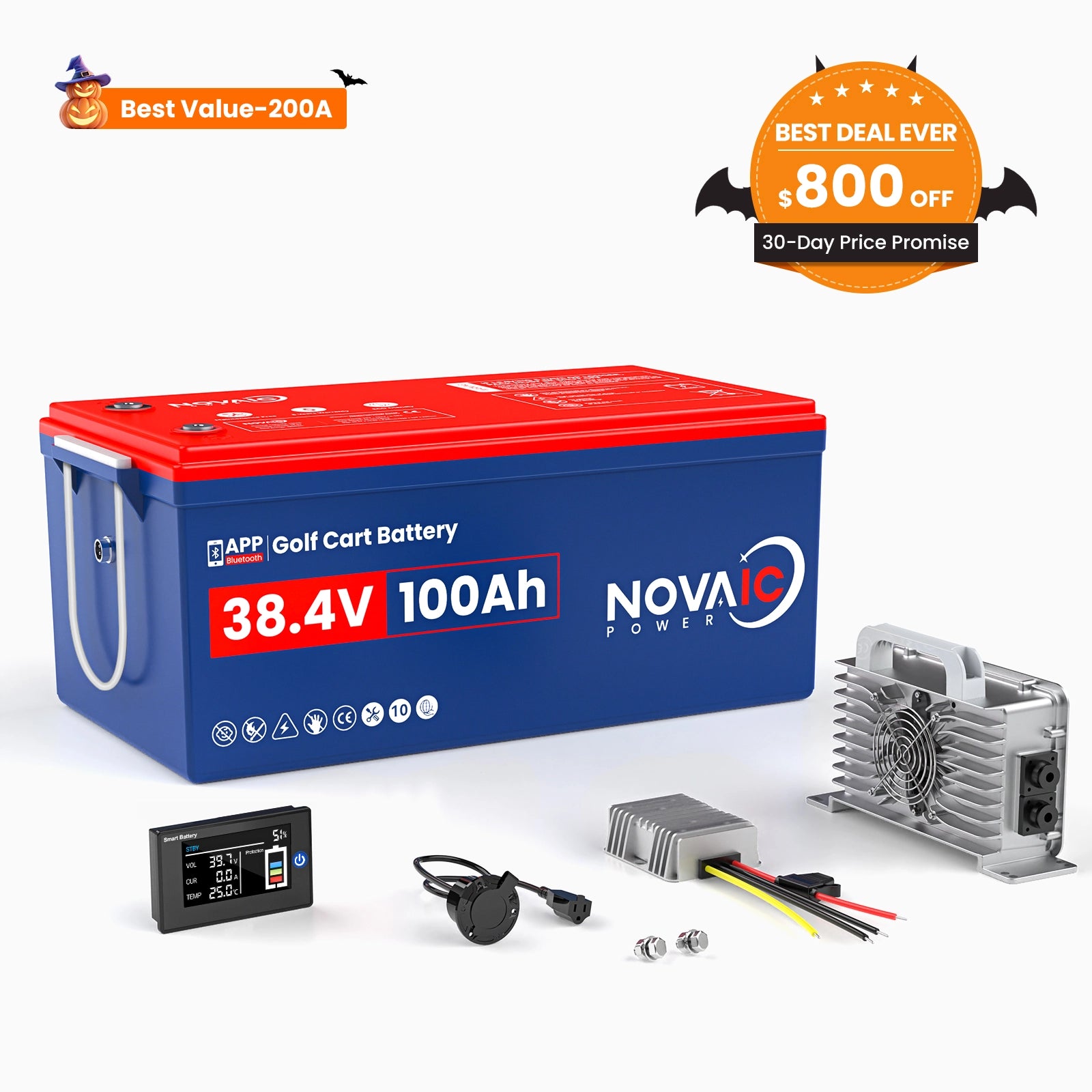 Novaic EC 36V 100Ah Lifepo4 Golf Cart  Lithium  Battery