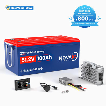 Novaic EC 48V 100Ah Lifepo4 Golf Cart  Lithium  Battery - Novaic