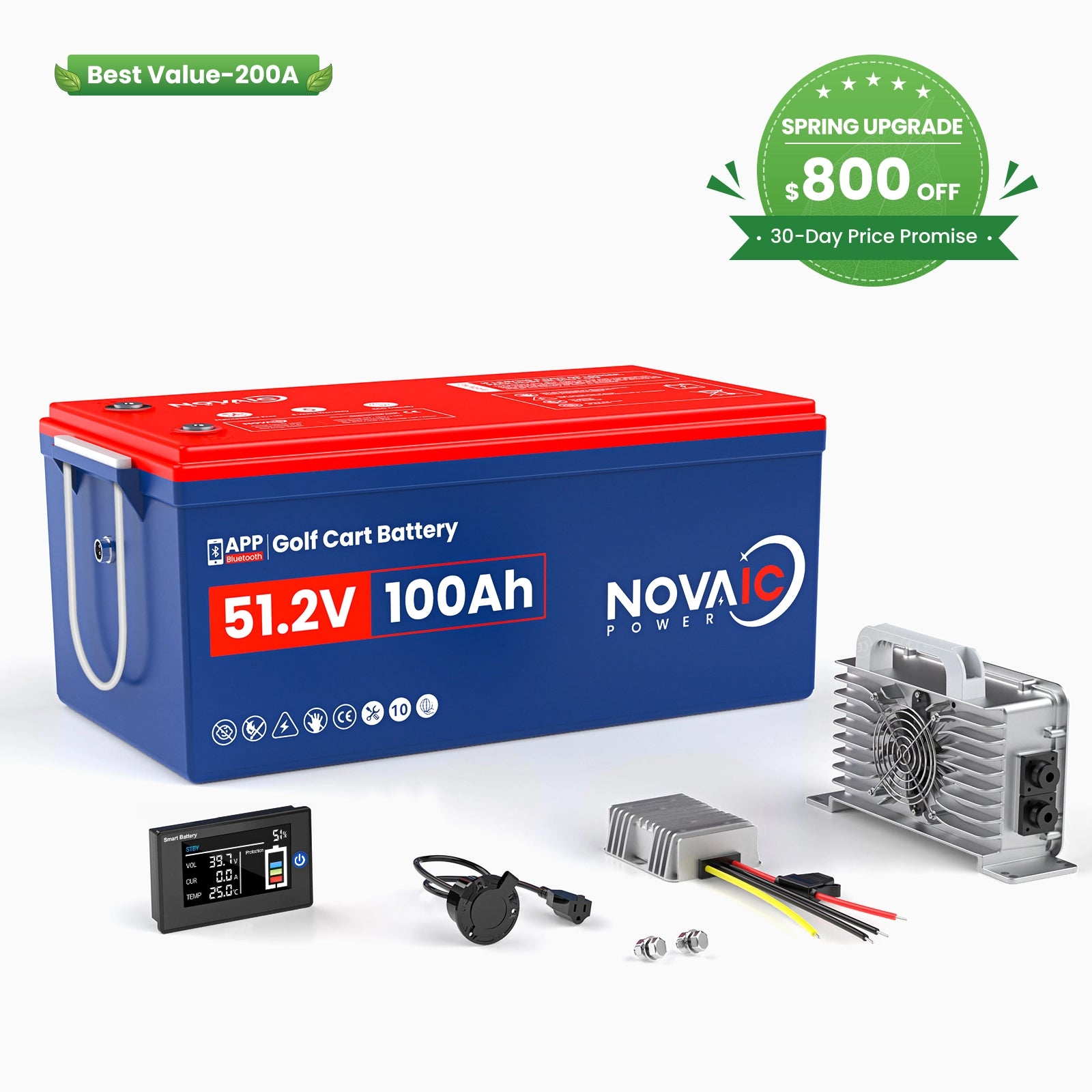 Novaic EC 48V 100Ah Lifepo4 Golf Cart  Lithium  Battery