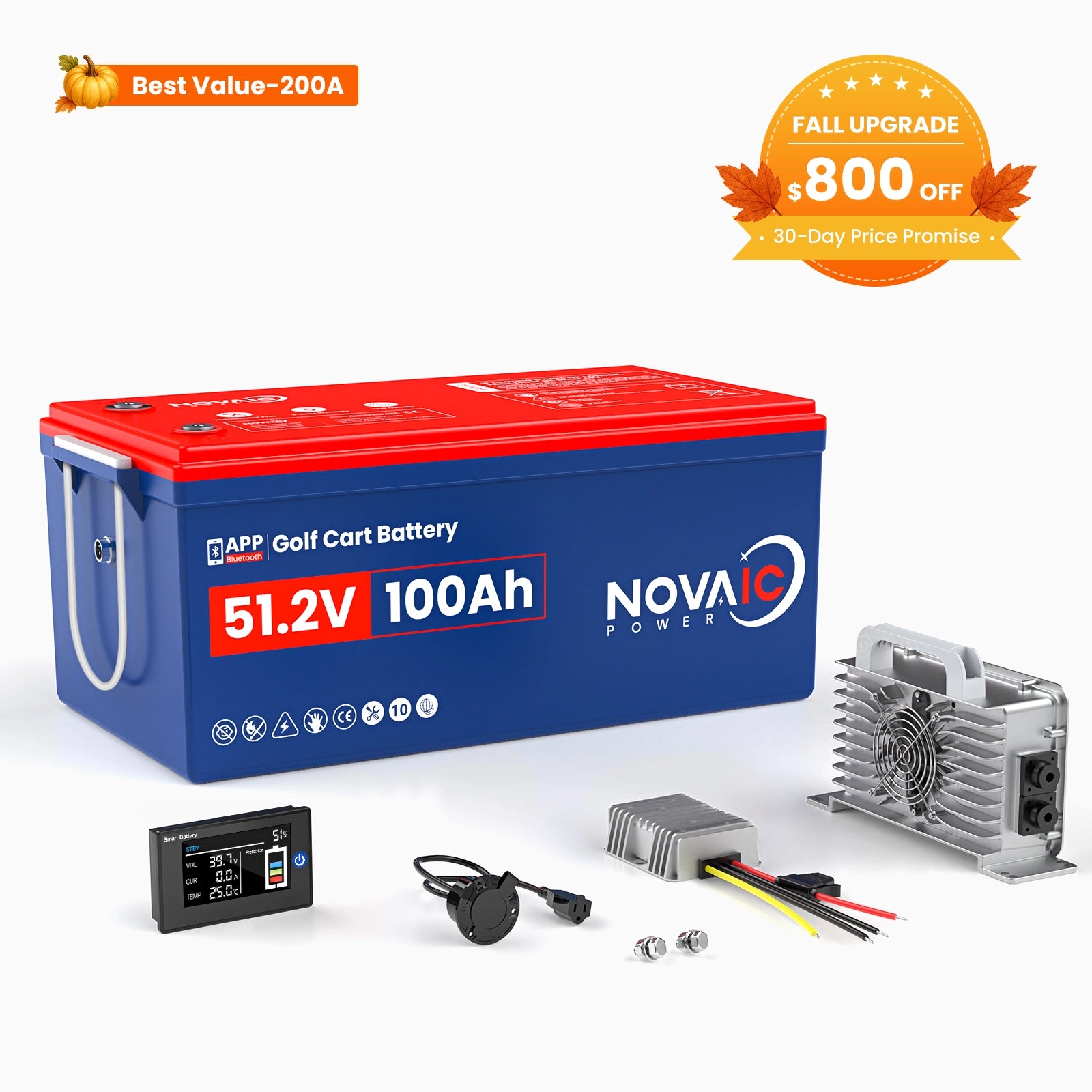 Novaic EC 48V 100Ah Lifepo4 Golf Cart  Lithium  Battery