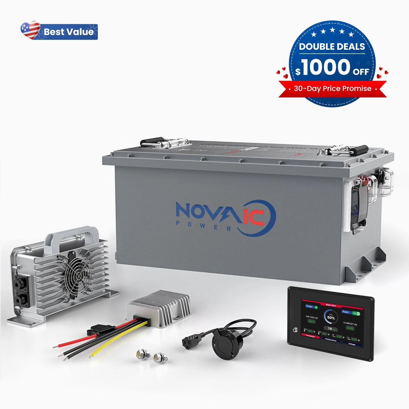 Novaic LT 72V 105Ah Lifepo4 Golf Cart Lithium Battery - Novaic