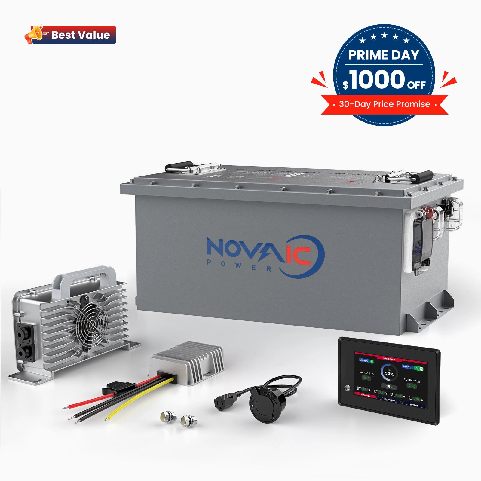 Novaic LT 72V 105Ah Lifepo4 Golf Cart Lithium Battery - Novaic
